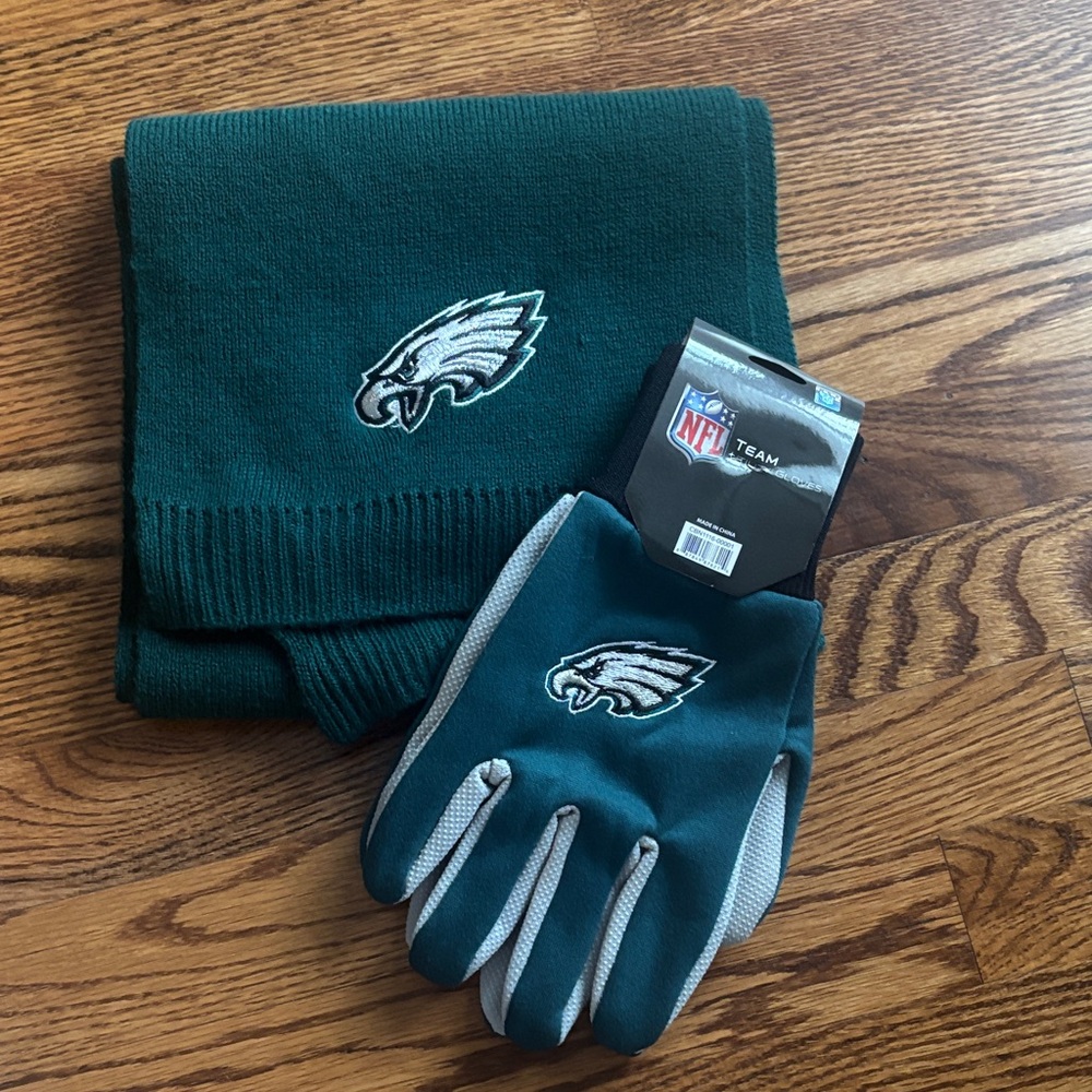 NFL Team Teal and Gray Gloves
